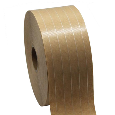 Aktywowana wodą samoprzylepna taśma papierowa Kraft Wzmocniona brązowa taśma papierowa Kraft Eco