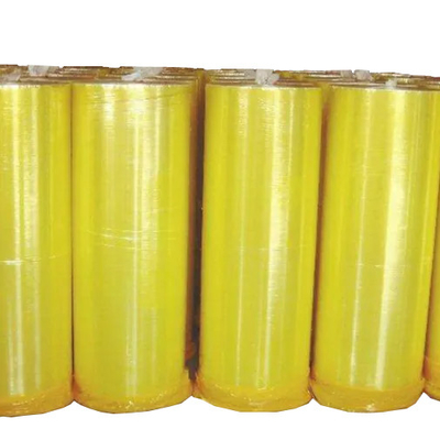 Zaklejanie kartonów Słaba żółta taśma samoprzylepna Bopp Jumbo Roll Tape Niestandardowe logo Drukowana taśma BOPP