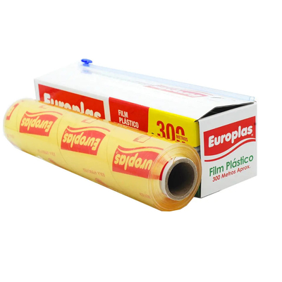 Niestandardowa miękka PE PVC Kitchen Cling Wrap Food Grade Plastic Fresh Keeping Cling Film With Cutter