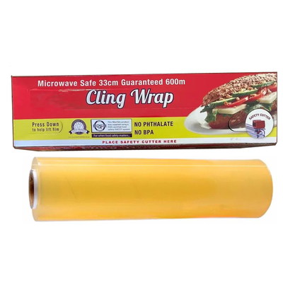 Niestandardowa miękka PE PVC Kitchen Cling Wrap Food Grade Plastic Fresh Keeping Cling Film With Cutter