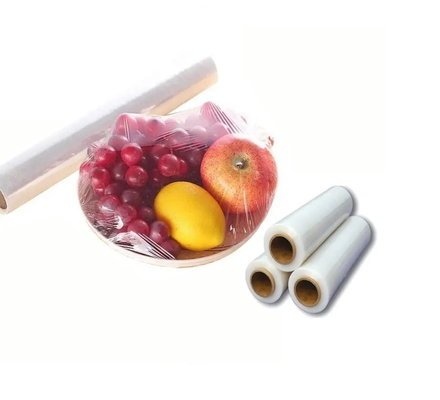 W 100% biodegradowalny plastikowy PE Cling Film Roll Wrap Food Grade Clear Wrap Konserwant