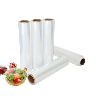 W 100% biodegradowalny plastikowy PE Cling Film Roll Wrap Food Grade Clear Wrap Konserwant