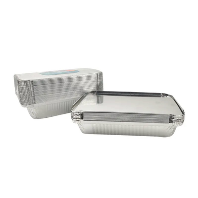 1LB Custom 8342 Pojemniki na żywność z folii aluminiowej 450 ml Pojemnik na żywność Folia z pokrywką