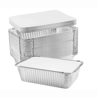 Food Grade Folia aluminiowa Pojemniki na żywność Pakowanie żywności na wynos Taca z folii aluminiowej z pokrywką