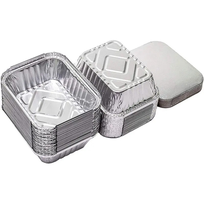Food Grade Folia aluminiowa Pojemniki na żywność Pakowanie żywności na wynos Taca z folii aluminiowej z pokrywką