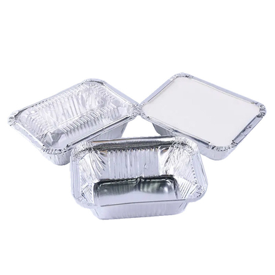 260 ml Małe aluminiowe pojemniki na wynos Pieczenie Jednorazowa taca z folii aluminiowej z pokrywką