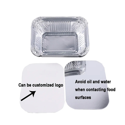 260 ml Małe aluminiowe pojemniki na wynos Pieczenie Jednorazowa taca z folii aluminiowej z pokrywką