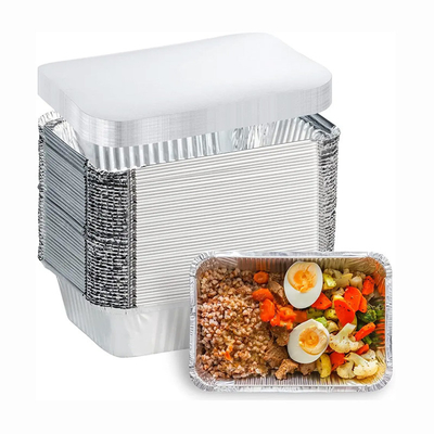 F4 83185 Jednorazowe pojemniki foliowe z pokrywkami 1750 ml Prostokątna aluminiowa folia do ciasta