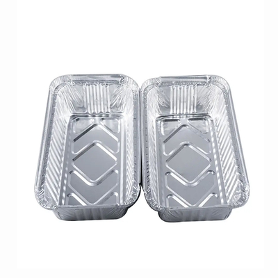 550 ml Pojemniki na żywność z folii aluminiowej Pakowanie żywności na wynos Aluminiowe jednorazowe pudełko z pokrywką