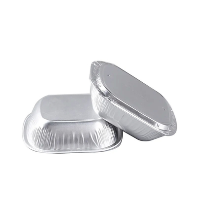 250 ml Pojemniki na żywność z folii aluminiowej Jednorazowe pojemniki na żywność powlekane samolotem z pokrywkami