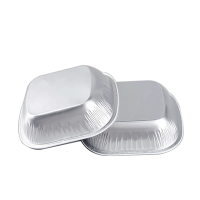 250 ml Pojemniki na żywność z folii aluminiowej Jednorazowe pojemniki na żywność powlekane samolotem z pokrywkami