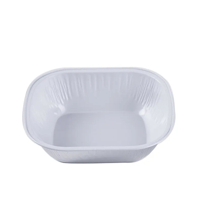 250 ml Pojemniki na żywność z folii aluminiowej Jednorazowe pojemniki na żywność powlekane samolotem z pokrywkami