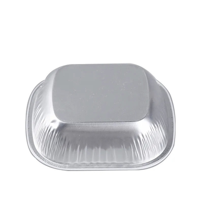 250 ml Pojemniki na żywność z folii aluminiowej Jednorazowe pojemniki na żywność powlekane samolotem z pokrywkami